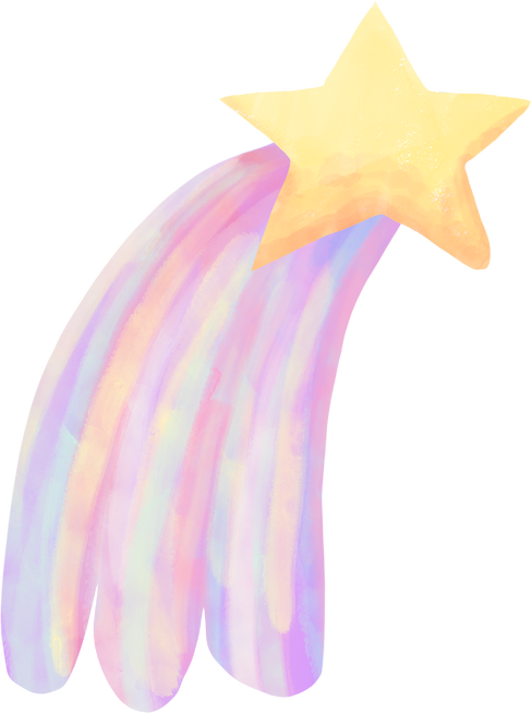 Cute Hand drawn shooting star